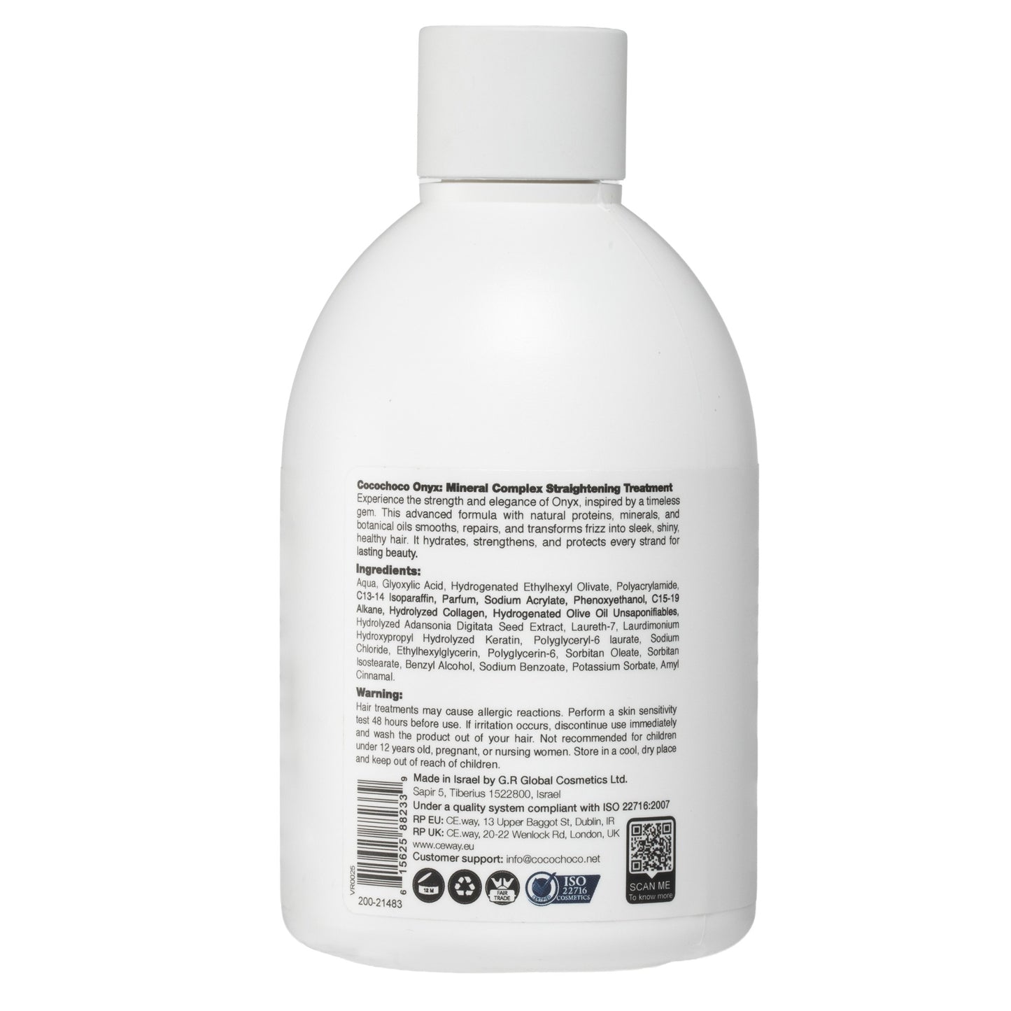 ONYX mineralkeratin til glatning og genopretning af hår 250 ml | COCOCHOCO®