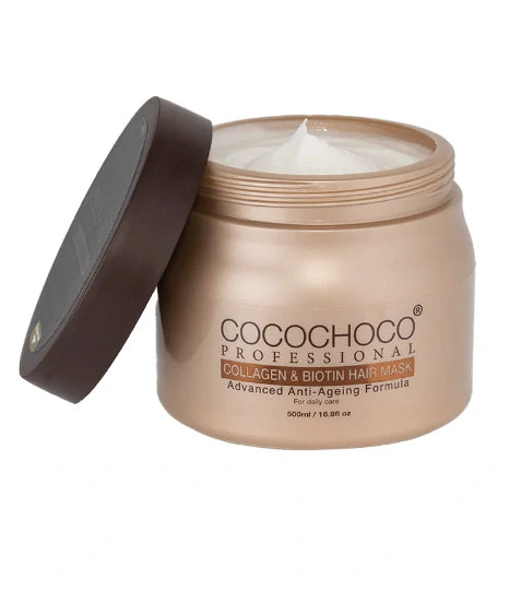 Kollagen hårmaske til tørt hår med biotin 500 ml | COCOCHOCO®
