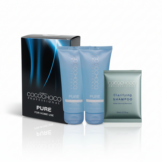SÆT brasiliansk keratin Pure hair treatment 200 ml + Clarifying Shampoo 50 ml | COCOCHOCO®