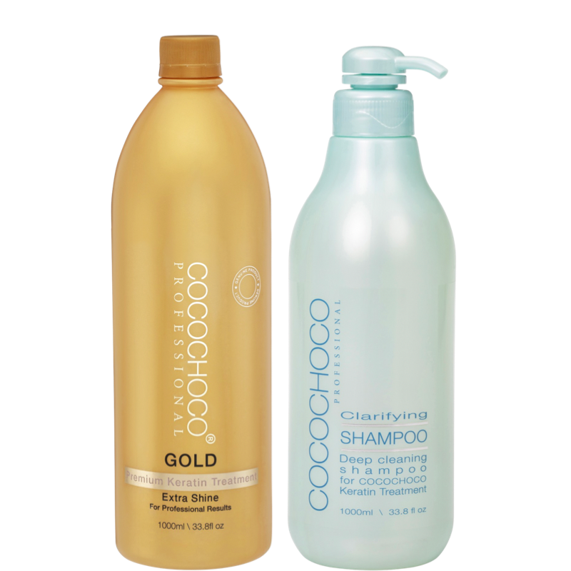 Guld keratin behandling 1000 ml & Clarifying Shampoo 1000 ml
