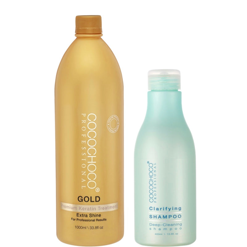 cocochoco Gold keratin behandling 1000 ml & Clarifying Shampoo 400 ml 