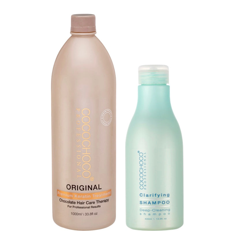 COCOCHOCO SÆT Original keratin hårkur 1000 ml & Clarifying shampoo 400 ml