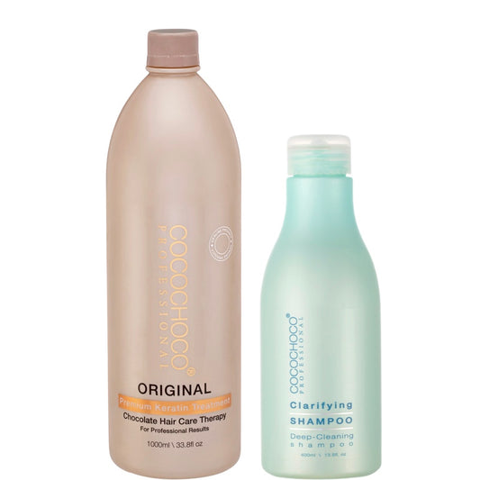 COCOCHOCO SÆT Original keratin hårkur 1000 ml & Clarifying shampoo 400 ml