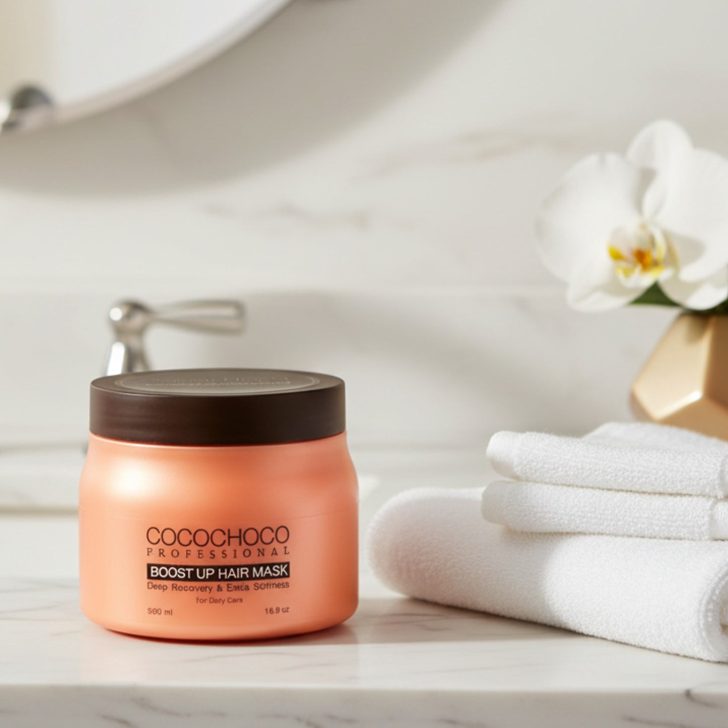 Hårmaske for ekstra blødhed og volumen 500 ml | COCOCHOCO®