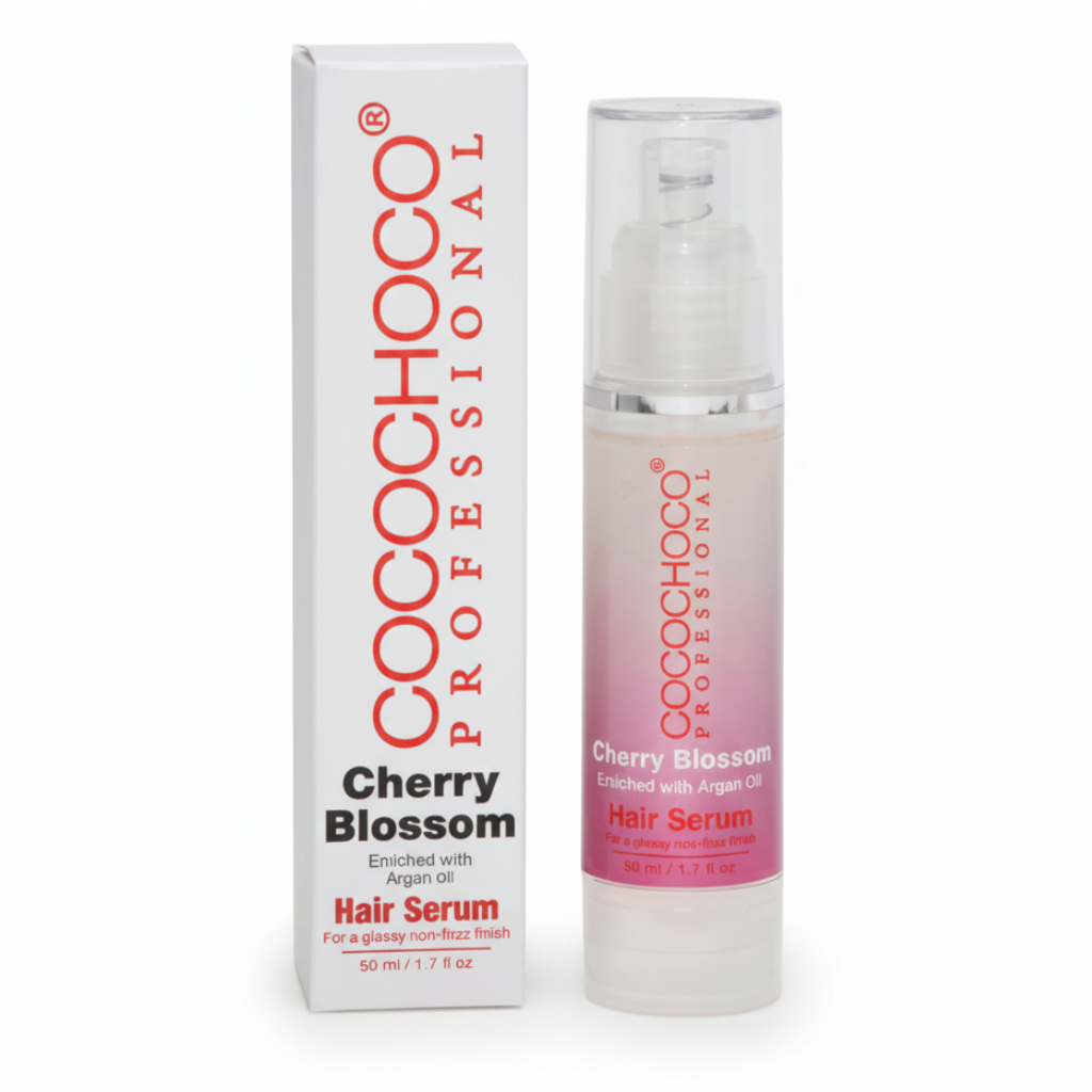 Cherry Blossom Hair Serum – Øjeblikkelig glans og krusbeskyttelse 50 ml | COCOCHOCO®