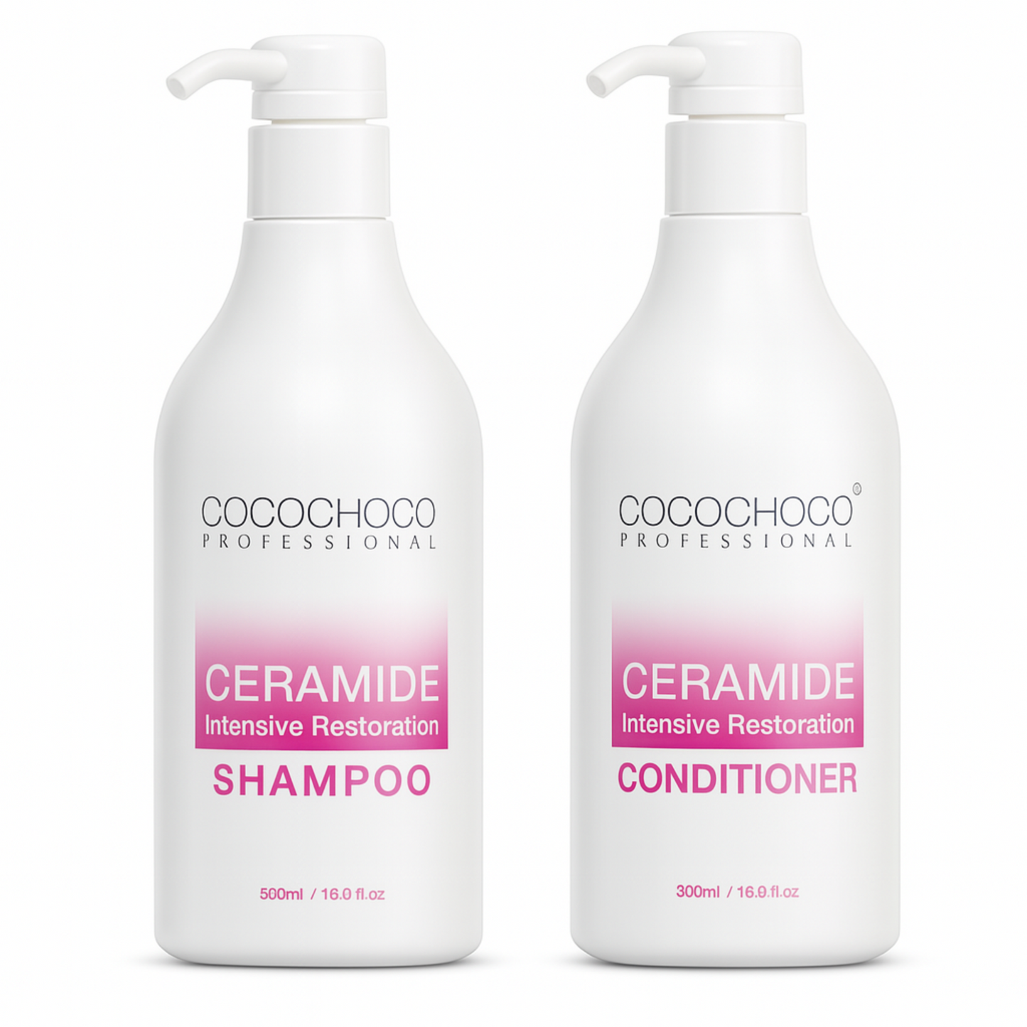 Sæt Intensive Ceramide Restoration free sulfate Shampoo & Conditioner 2x 500 ml | COCOCHOCO®