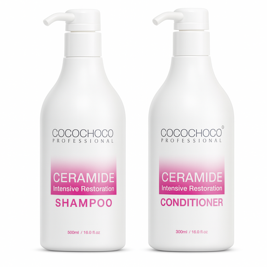 Sæt Intensive Ceramide Restoration free sulfate Shampoo & Conditioner 2x 500 ml | COCOCHOCO®