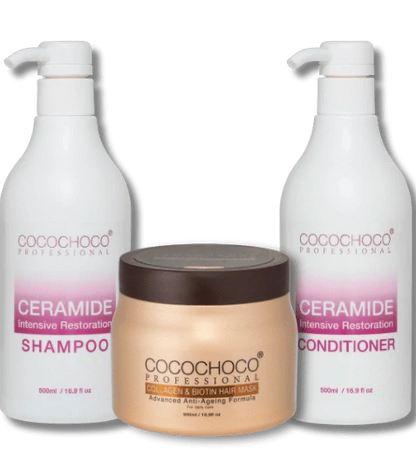komplet sæt tør hår shampoo balsam maske