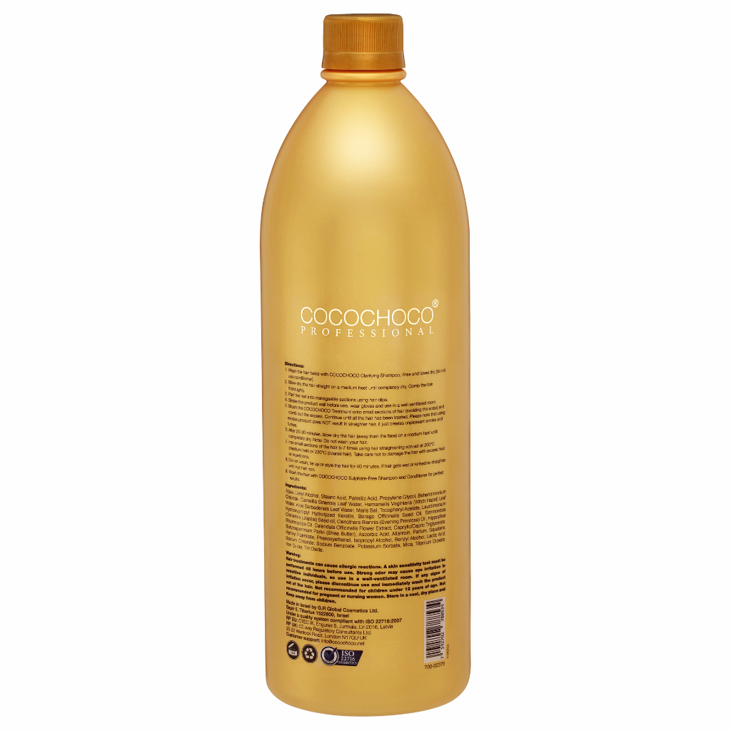 Brasiliansk keratin Guld hårkur 1000 ml - For ekstra glans / glansfuldt hår | COCOCHOCO®
