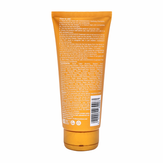 Brasiliansk keratin Guld hårkur 100 ml - For ekstra glans / glansfuldt hår | COCOCHOCO®