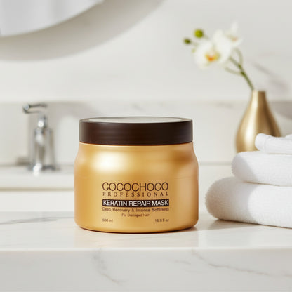 Keratin hårmaske til hydrering og regenerering 500 ml | COCOCHOCO®