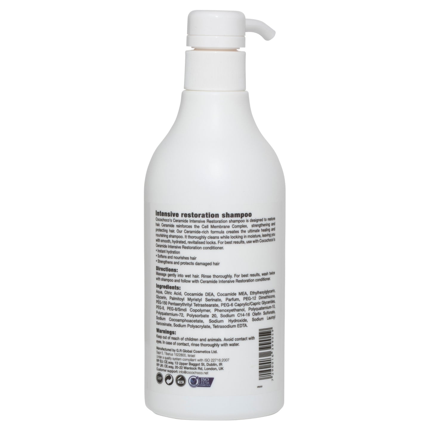Intensiv Ceramid Restoration fri sulfat Shampoo 500 ml | COCOCHOCO®