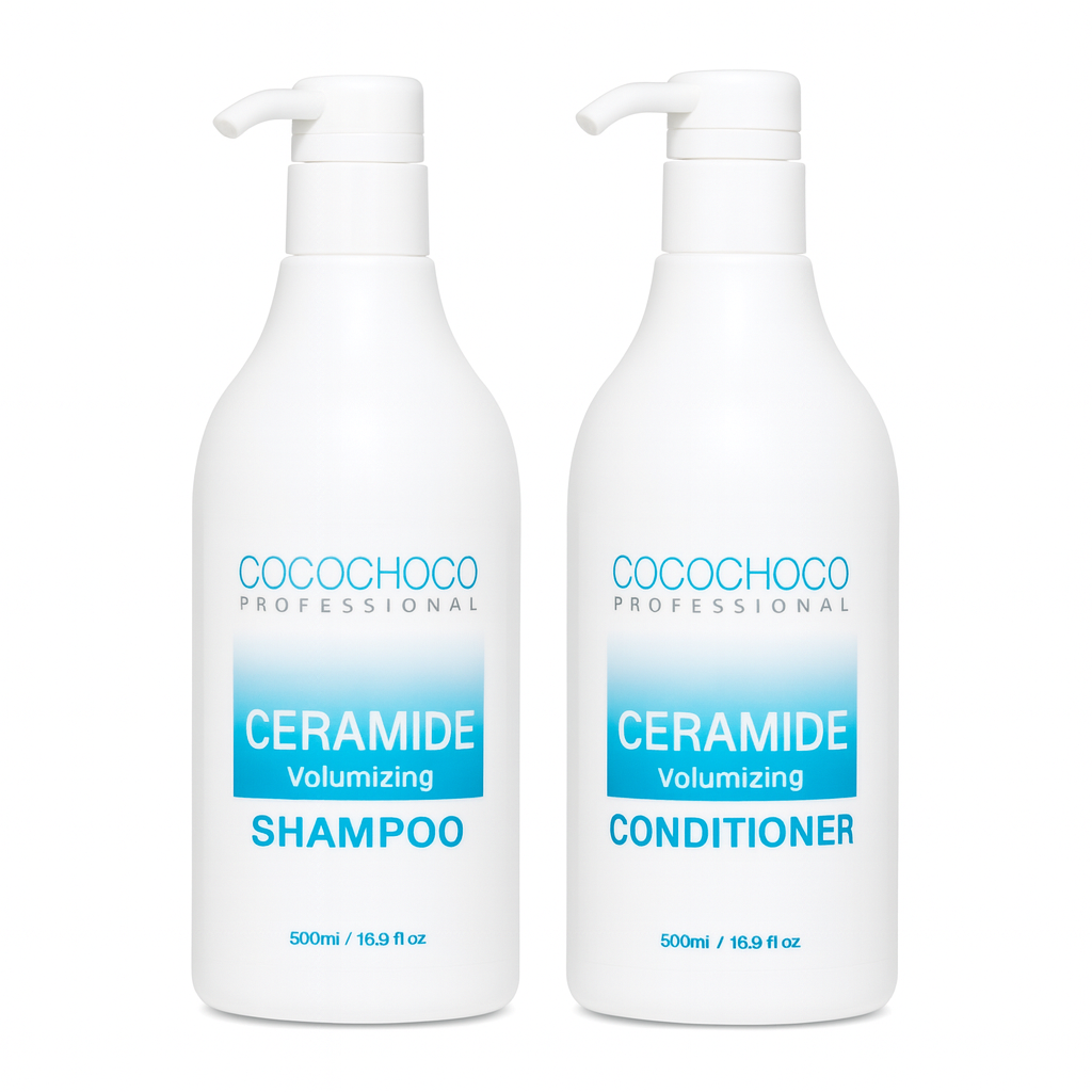 Sæt Volumizing Ceramide Hair Shampoo & Conditioner 2x 500 ml - Volume Boosting | COCOCHOCO®