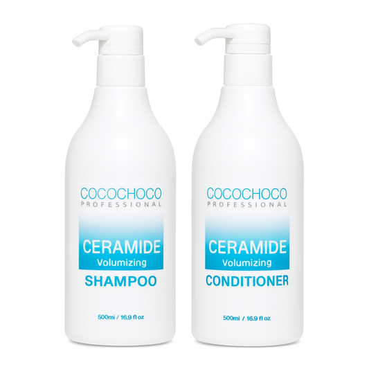 Sæt Volumizing Ceramide Hair Shampoo & Conditioner 2x 500 ml - Volume Boosting | COCOCHOCO®