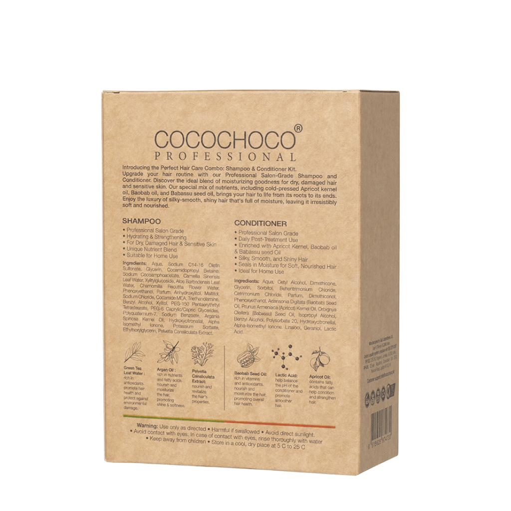 fugtgivende shampoosæt med balsam cocochoco