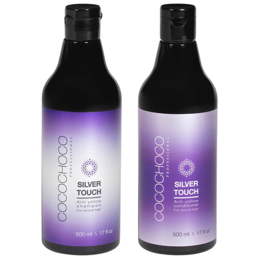 Sæt Anti-Gul Sulfat-fri Shampoo + Conditioner Silver Touch 2x 500 ml | COCOCHOCO®