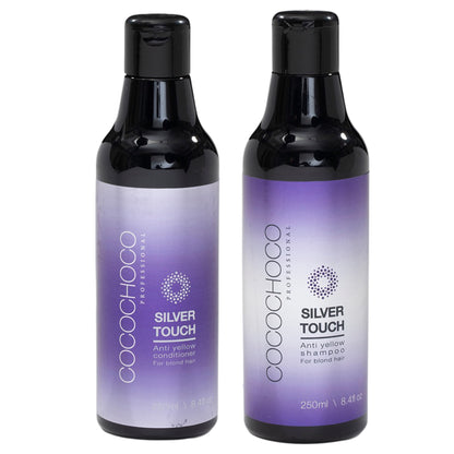 Sæt Anti-Gul Sulfat-fri Shampoo + Conditioner Silver Touch 2x 250 ml | COCOCHOCO®